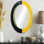 Décoration miroir jaune jaune Yin Yang Lemon Fruit III - jaune ovale