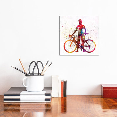 «Woman Triathlon Cycling 02» par Paul Rommer - impression sur toile tendue