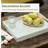 15.8" x 11.8" x 1.8" White Rectangular Decorative Tray, Natural Handmade Serving Tray with Handles for Coffee Table, Ottoman, Vanity, Kitchen, Coastal Boho Home Decor