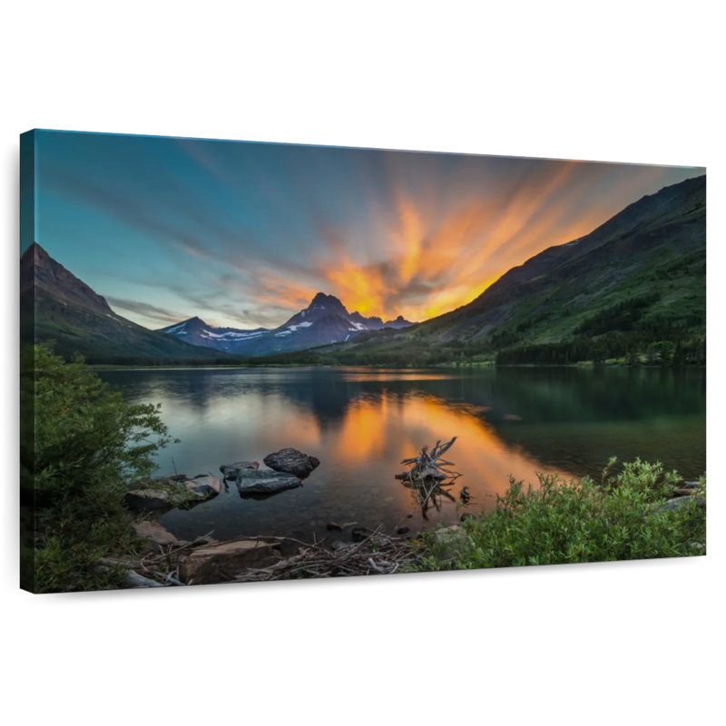 Alvord, lac Swift, courant, coucher de soleil, H 26 po x l 39 po