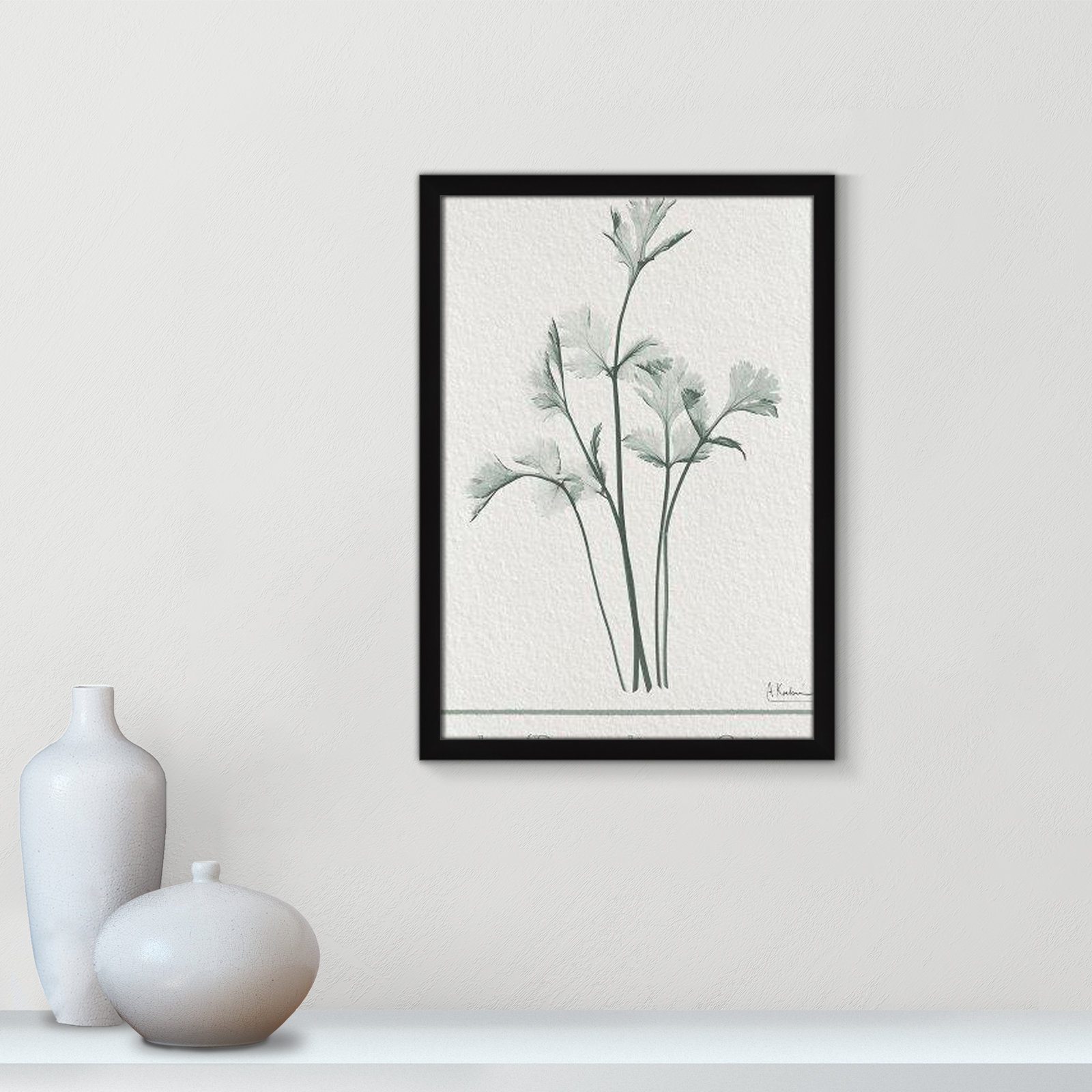 Jeanette "Parsley II" Print by Albert Koetsier, 23" H x 17" W x 1.25" D, Black Framed Paper