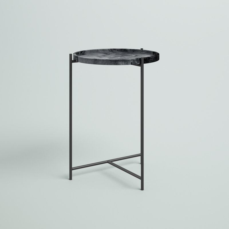 Table de bout à 3 pieds, Noir, Noir