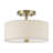 Monroe 2 Light Antique Brass Medium Semi-flush