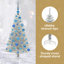 vidaXL Christmas Tree with 150 LEDs with Stand Silver PET-150593269