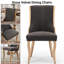 Ensemble de 2 chaises de salle à manger de style Mid-Century moderne, ensemble de 2 chaises en velours neige avec pieds en bois massif-429657232