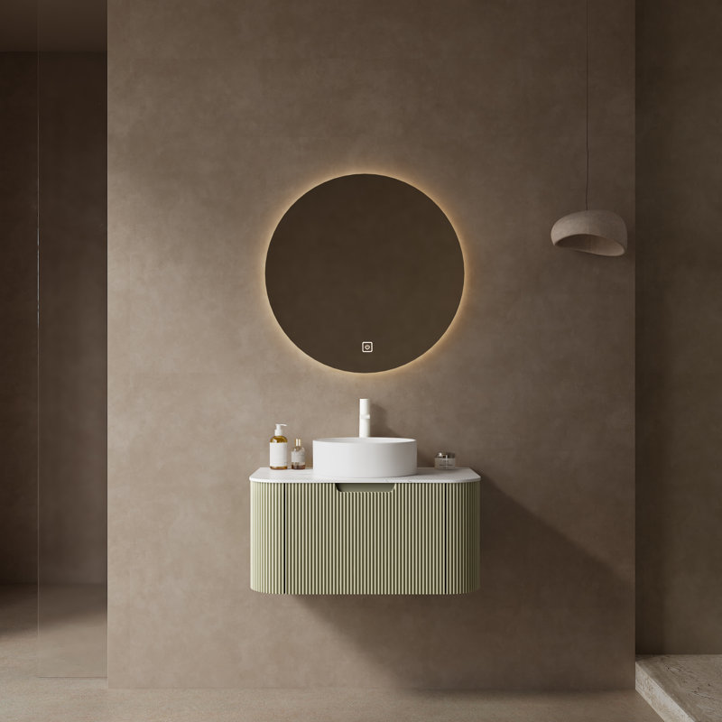 Meuble-lavabo mural flottant moderne 30 po Dina