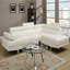 Canapé modulaire en similicuir blanc