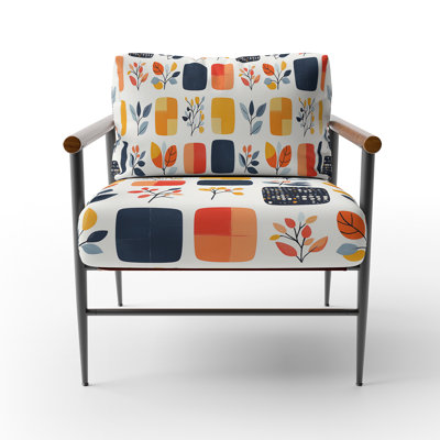 Patchwork Accent Chair - Minimal Quilt Yellow Arm Chair