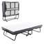 Lit pliant avec matelas en mousse douce: 75 po x 45 po, construction en métal, housse de rangement, structure confortable avec roulettes, portable