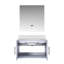 Gris foncé foncé 30 po Meuble-lavabo avec quartz, robinet, miroir à DEL - pour les dommages et la décoloration-1259651538