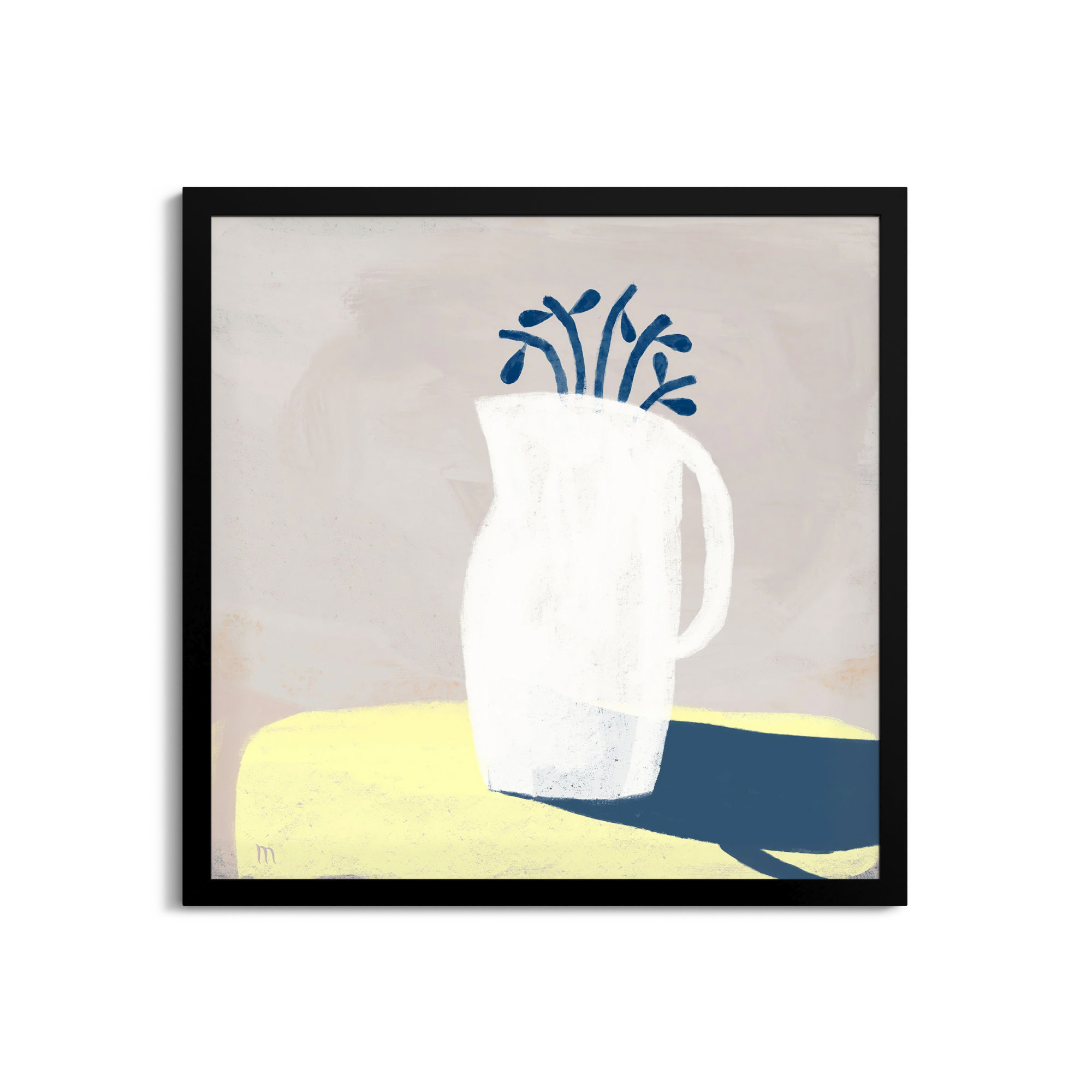 In Full Light by StudioM, 24" H x 24" W x 1.25" D, Black
