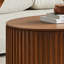 Table basse ovale marron avec tiroir, 131 cm (51,47 pouces), pièce maîtresse du salon, décoration moderne et élégante adaptée aux petits espaces.