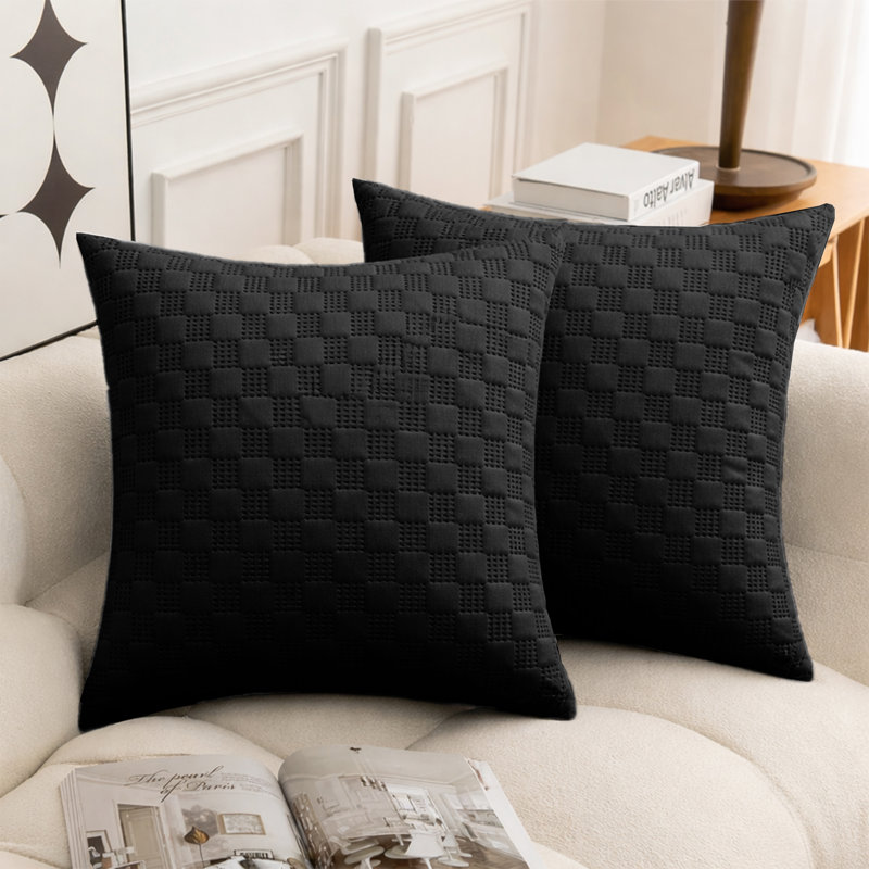 Square Throw Cushion Pad, Black