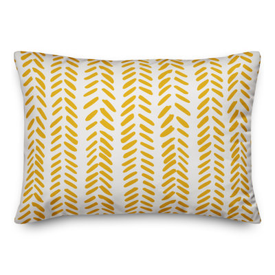  Modern Herringbone Rectangular Lumbar Pillow