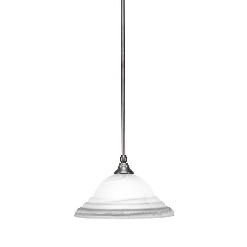 Stem Hung Mini Pendant, Brushed Nickel