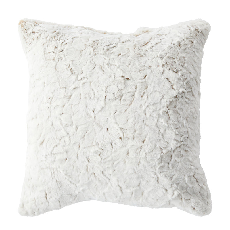 Coussin intérieur en fausse fourrure, Fauve Fauxchilla, 6 po x 24 po
