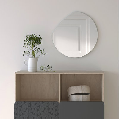 Round Framed Wall Mounted Accent Mirror