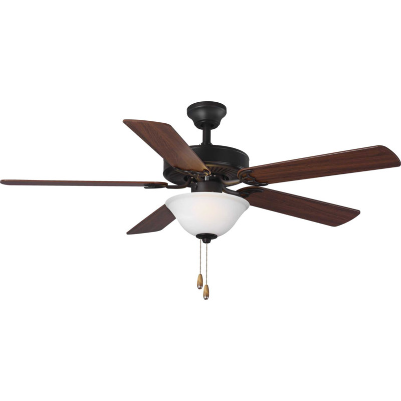 Builder Fan 52'' Ceiling Fan with Light Kit, Brown