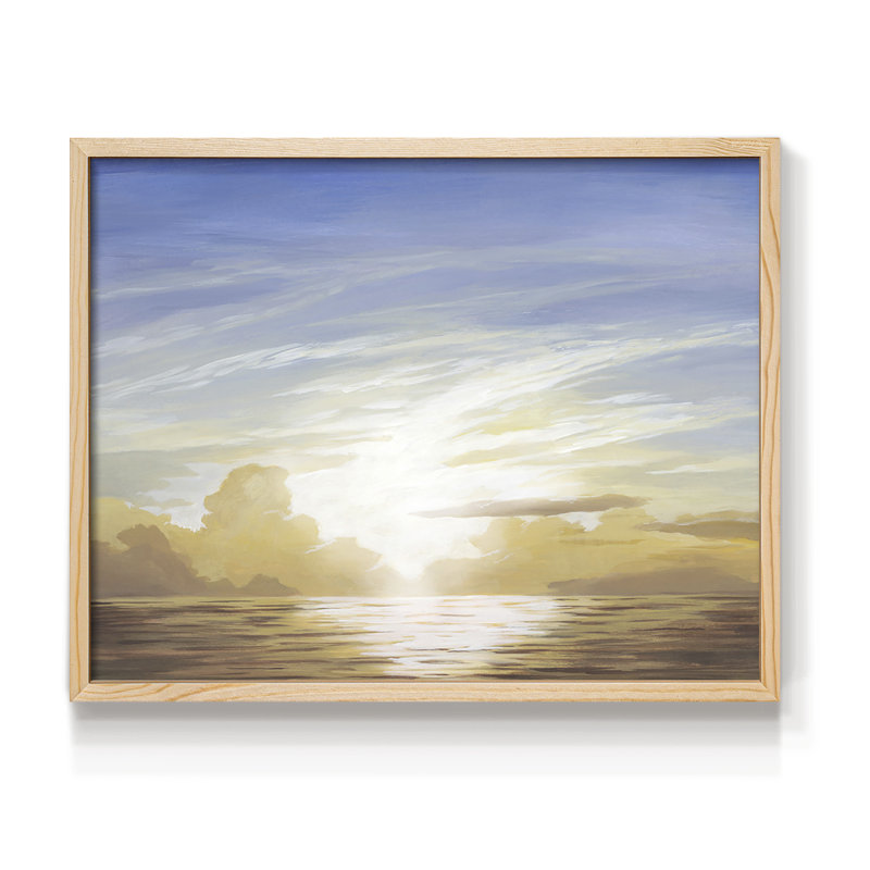 Luminous Waters III -Framed Print - Restickable, Natural, 22" H x 28" W