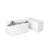 Modern White Storage Bench With Pull-out Drawer, Minimalist Organizer For Entryway, Bedroom Or Living Room