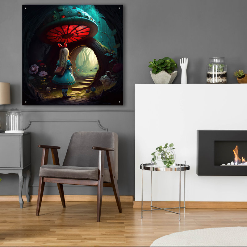«Alice Back Pack» par The Golden Valley, art mural en verre acrylique, H 36 po x l 36 po x P 0,2 po