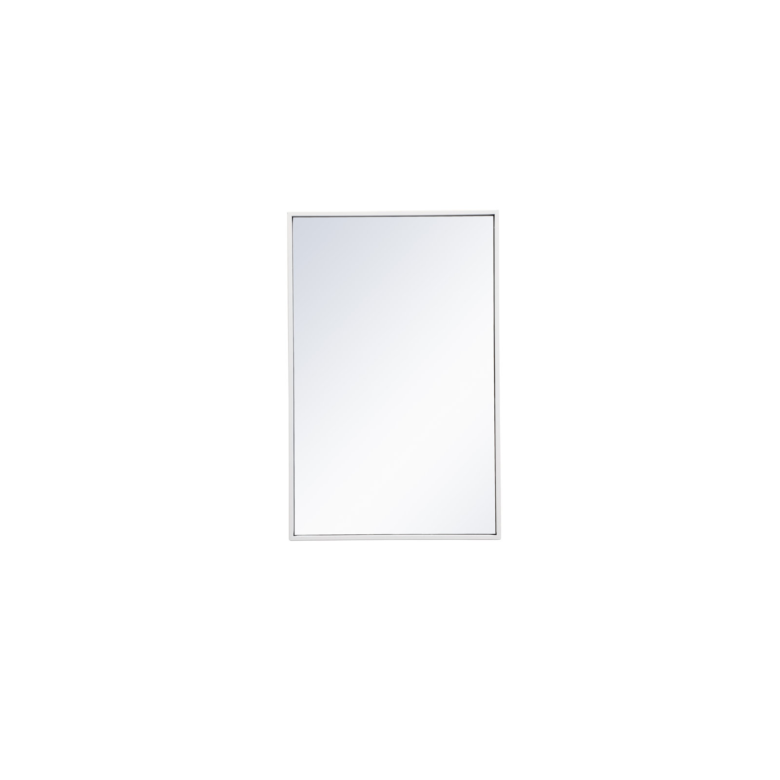 Sabine Metal Rectangle Wall Mirror, 18" x 28", White