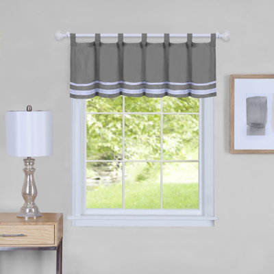 Pangkal Pinang Striped Tailored 58'' W Window Valance