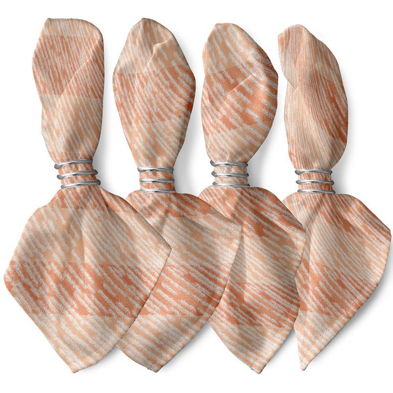 Ensemble de serviettes 4 pièces Odelina Raina, Corail