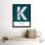 Kolkata City Map Kolkata Teal - Single Picture Frame Typography