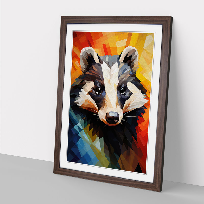 Single Picture Frame Print on Wood, 46cm H x 34cm W, Walnut Framed