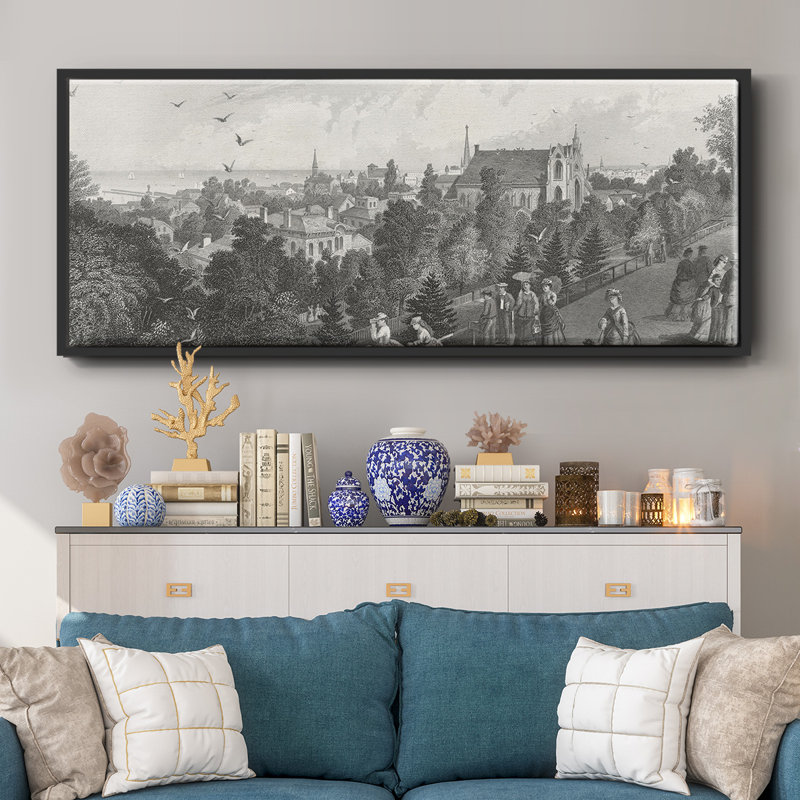 City of Cleveland - toile encadrée, H 24 po x l 60 po