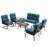 Basilius 6 - Person Patio Conversation Set with Cushions-2005276215