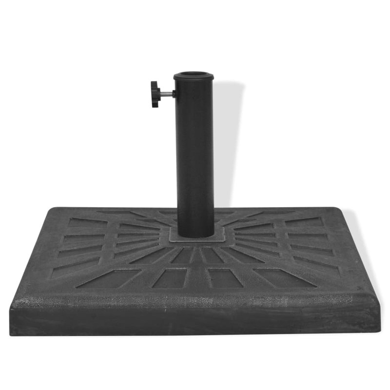 Porte-parapluies de jardin noir en résine noire