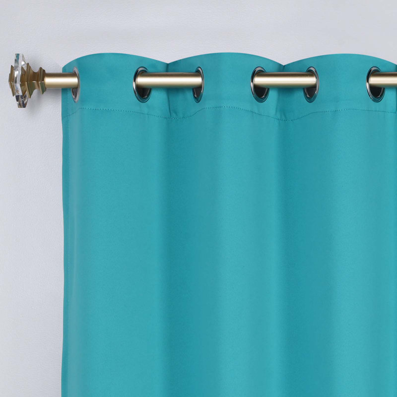  Paire de rideaux obscurcissant en polyester Trixie Millendon, L 42 po x L 108 po, Turquoise