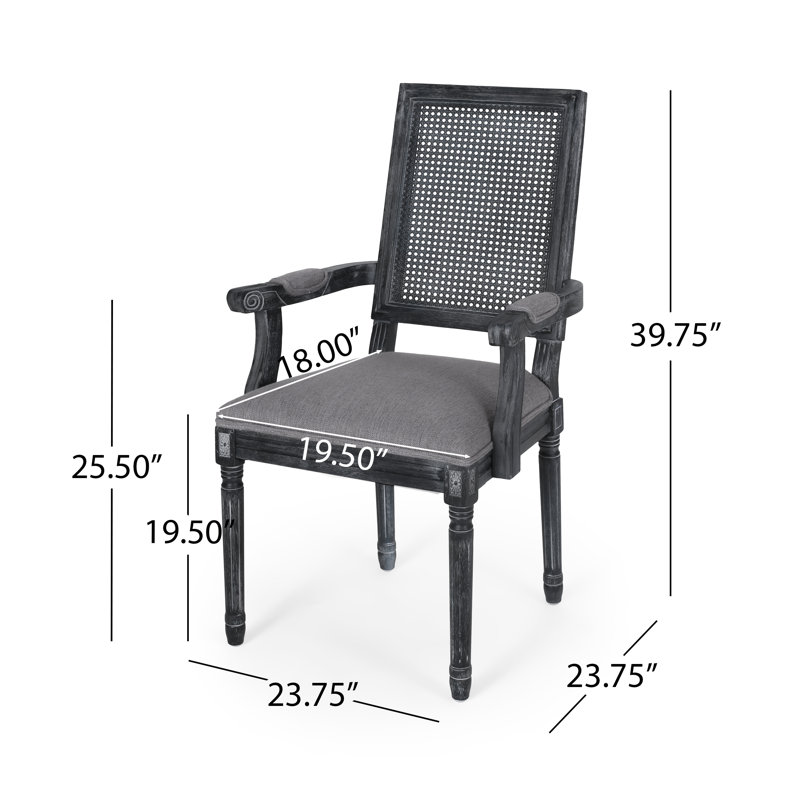 Lapathos 19.5'' H Upholstered Armchair, Grey, Grey, 2
