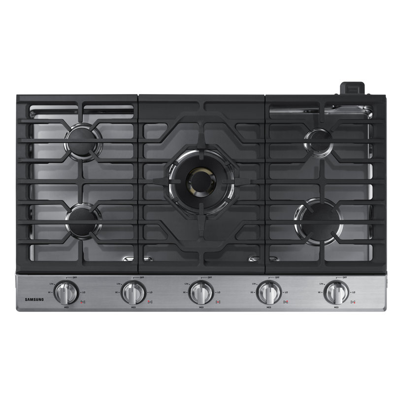 Samsung 36" Smart Gas Cooktop with 22K BTU Dual Power Burner, Stainless Steel