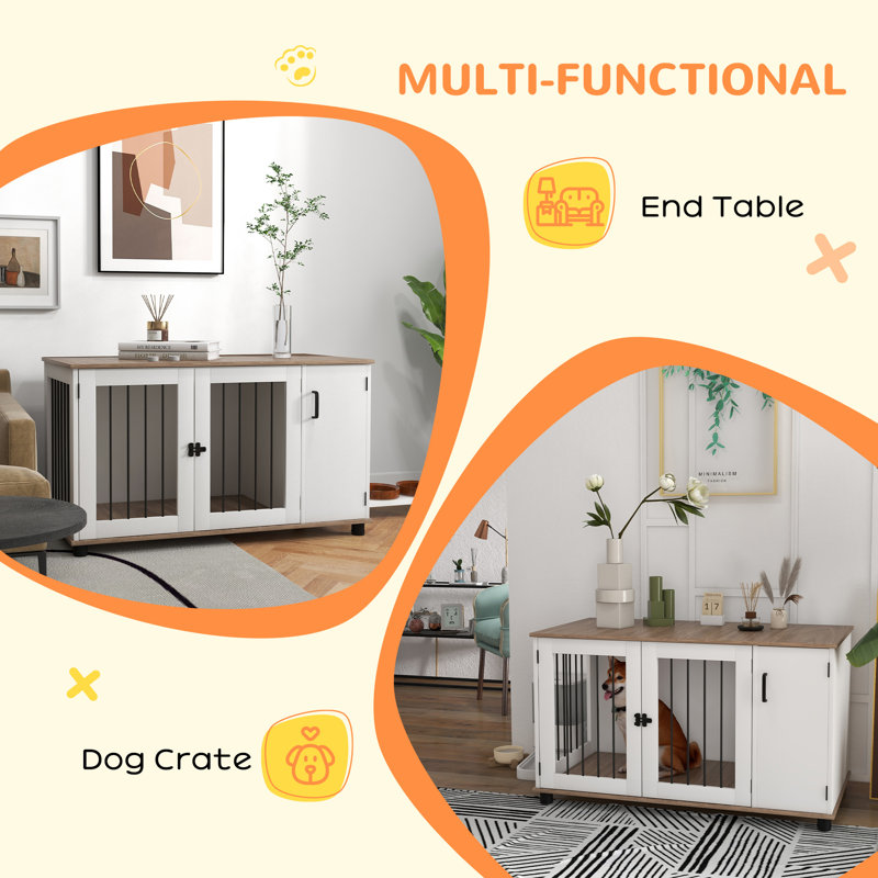 Dog Crate Furniture Side End Table With Storage