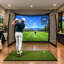 Cage de practice Yunic Range Cage 3 m x 2,4 m avec filet de frappe et cadre en fibre de verre pour l'entraînement de golf en intérieur, garage ou jardin.
