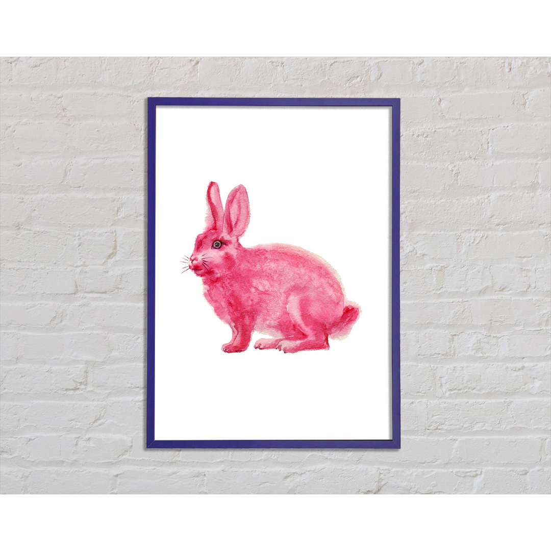 Gerahmtes Leinwandbild Pink Rabbit Love