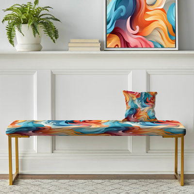 Banc rembourré or camouflage de couleur pastel Nomad Camo Elegance
