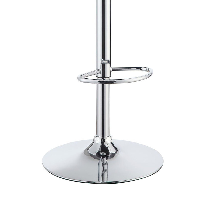 Tabouret de bar réglable noir et chrome (ensemble de 2)