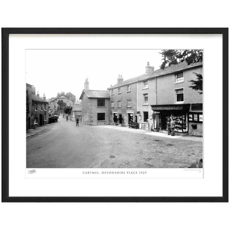 Cartmel, Devonshire Place 1929 by Francis Frith - Single Picture Frame Print, 45cm H x 60cm W x 2.3cm D