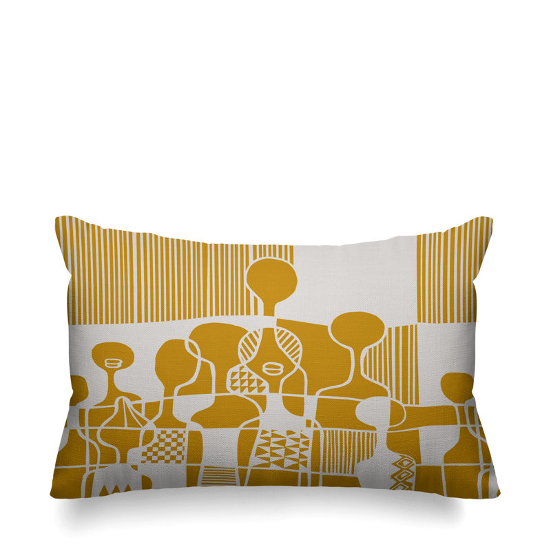 Housse et insert de coussin extérieur Ori, Jaune