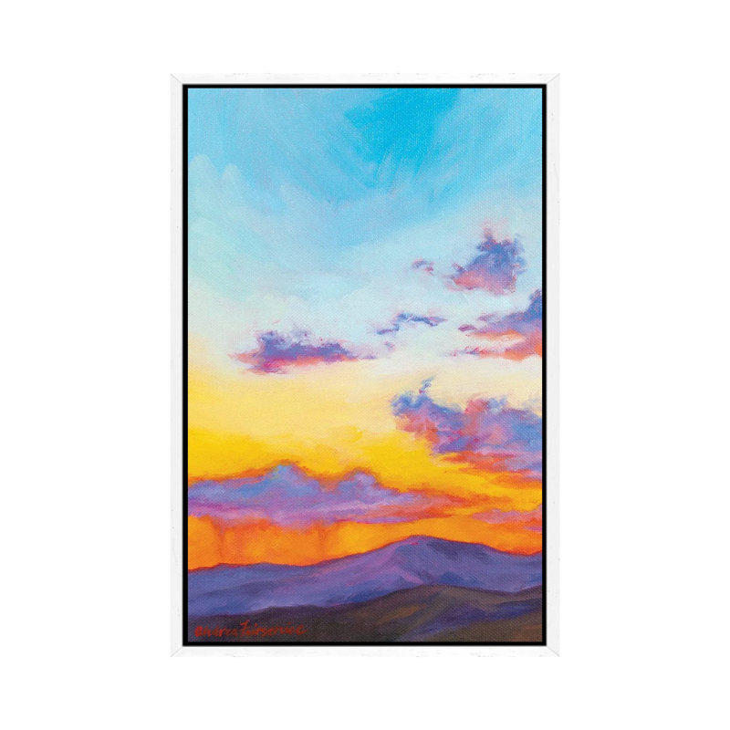 Storm Clouds by Andrea Fairservice - Painting on Canvas, 66.04 cm H x 45.72 cm W, White Framed