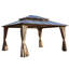 Pavillon de jardin permanent en métal P 12 pi Florence