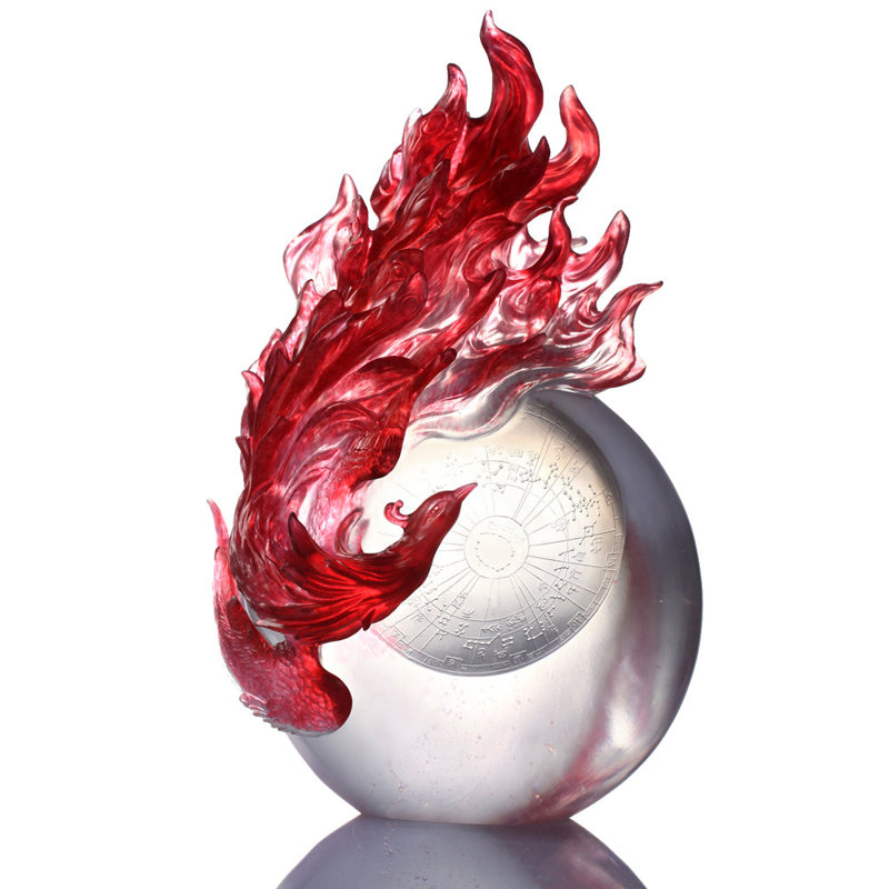 Directional Clarity Vermillion Bird Figurine