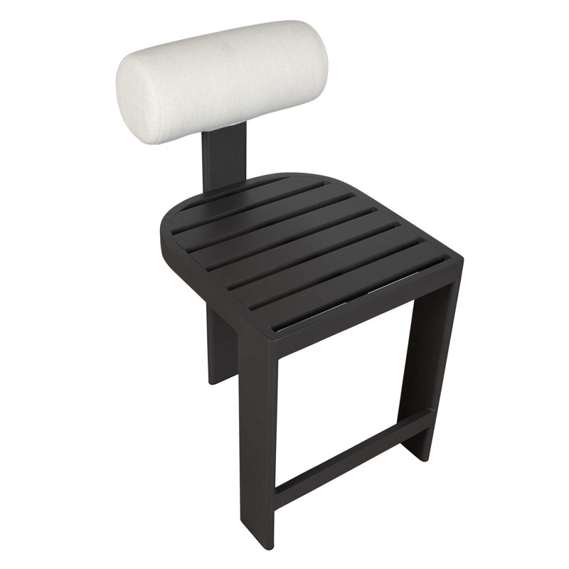 Uttermost Bolster Back Outdoor Bar Stool, 26"
