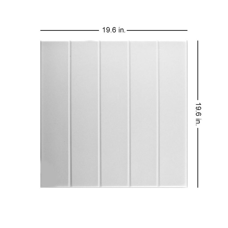 Carreau de plafond en polystyrène à coller 1,6 pi x 1,6 pi Bead Board