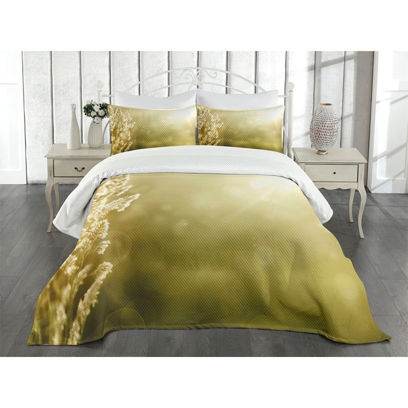 White Quilted Queen Bedspread Set with Pillow Shams