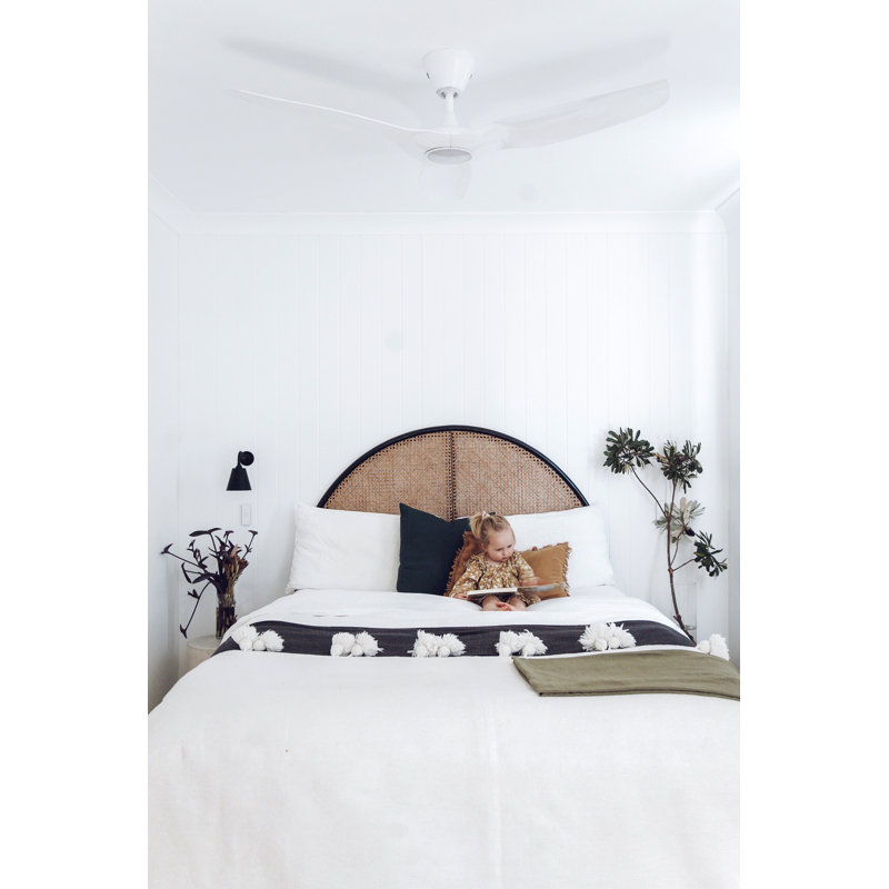 Haiku L Smart LED Downrod Ceiling Fan, White, 52" Wide